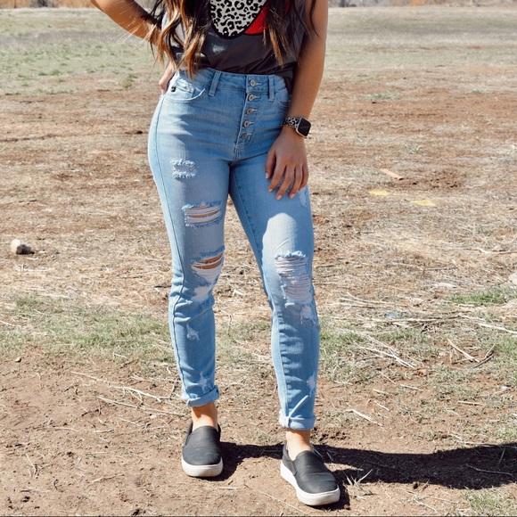 KanCan Denim - Bailey Distressed Denim Jeans